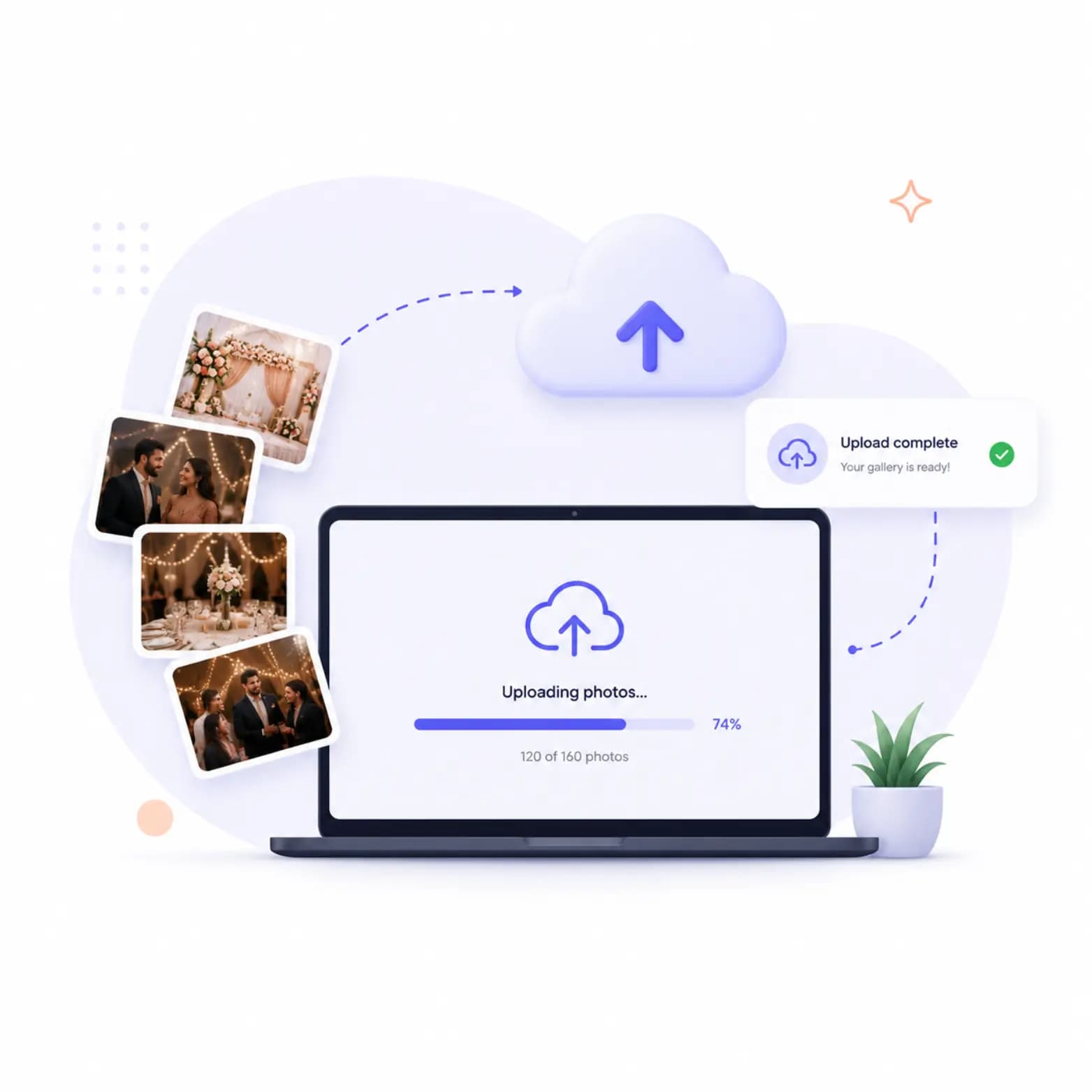 AI event photography feature: Easy Upload