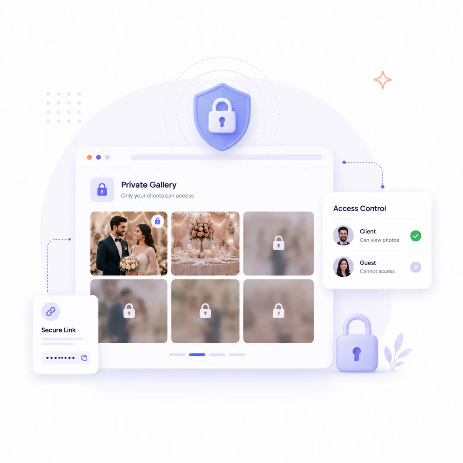 AI event photography feature: Private Sharing